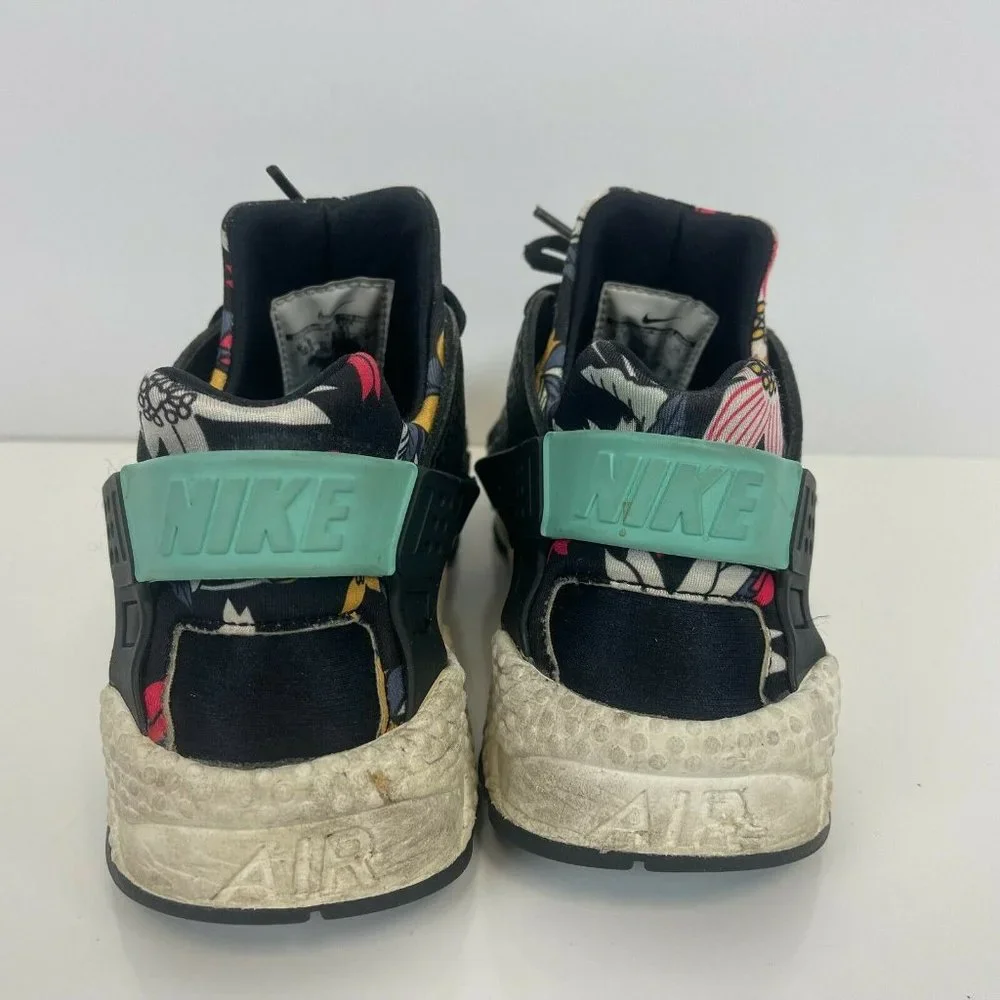 Nike Air Huarache Aloha Print Shoes Floral Pattern Black Womens Size 9.5 - Picture 4 of 6